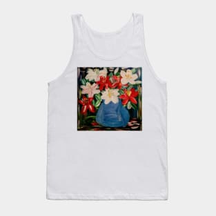 Some abstract  carnations flowers in a vase Tank Top